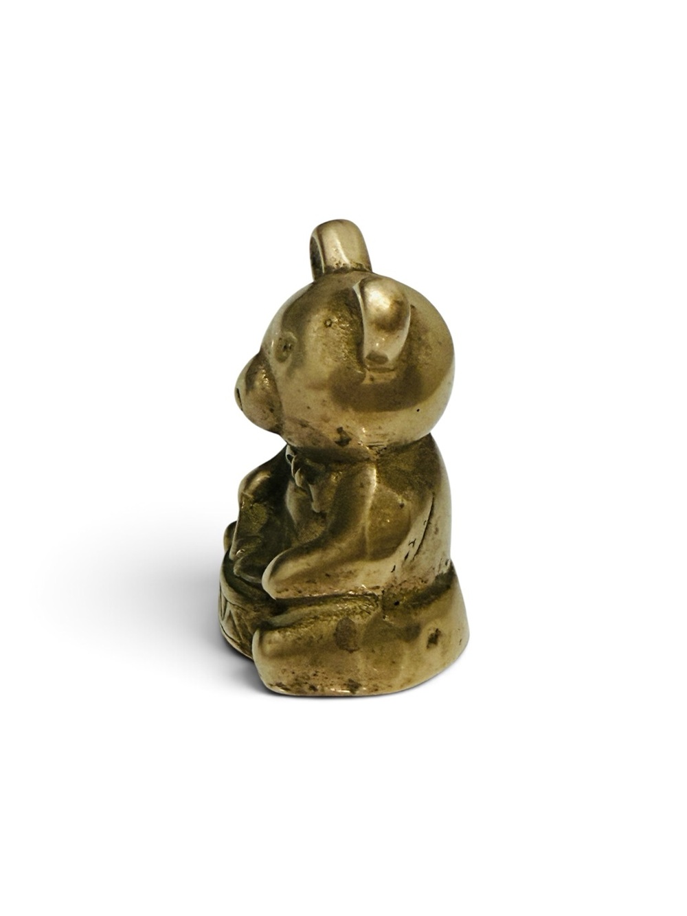 Vintage Brass Bear Playing A Drum - Picture 5 of 11